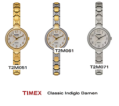 Timex Ersatzarmband für T2M051 Classic Indiglo Damen - Flexband Strechband - 6mm