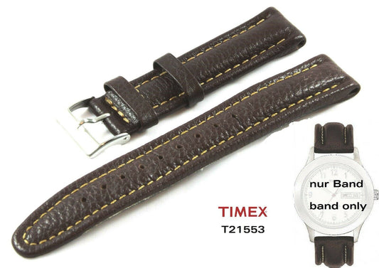 Timex Ersatzarmband T21553 Classic - Universal Ersatzband 18mm Leder gepolstert