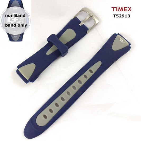 Timex Ersatzarmband T52913 1440 Sports Ersatzband Uhrenband 16/22mm Silikon blau