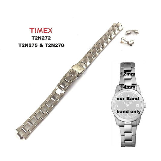 Timex Ersatzarmband T2N272 & T2N275 & T2N278 Damen Partneruhr fits T2N274 T2N277