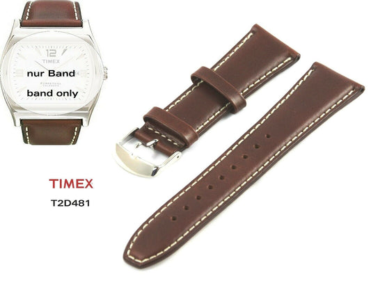 Timex Ersatzarmband T2D481 Ewiger Kalender hochwertiges Ersatzband Leder 24mm