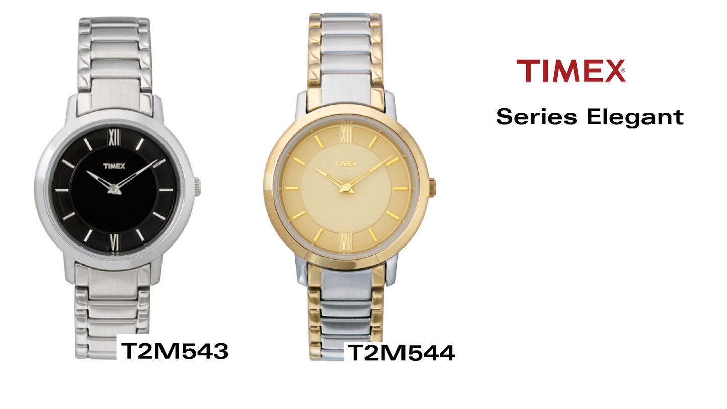 Timex Ersatzarmband T2M543 Serie Elegant Damen Ersatzband - passt T2M544 - 13 mm