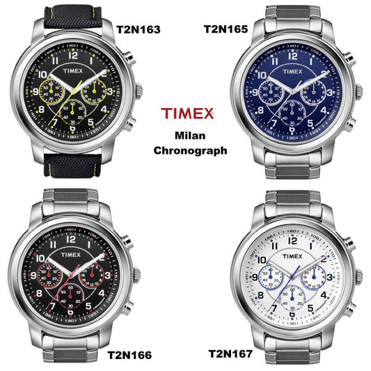 Timex Ersatzarmband T2N165 & T2N166 & T2N167 Milan Chronograph - passt zu T2N163