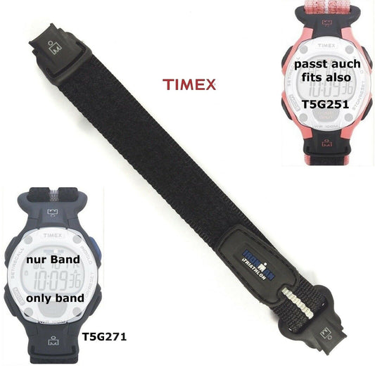 Timex Ersatzarmband T5G271 IronMan Triathlon Flix 30 lap - 18mm Klettband T5G251