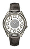 GUESS W13096L2 CLEARLY QUIZ  Damenuhr Lederband grau