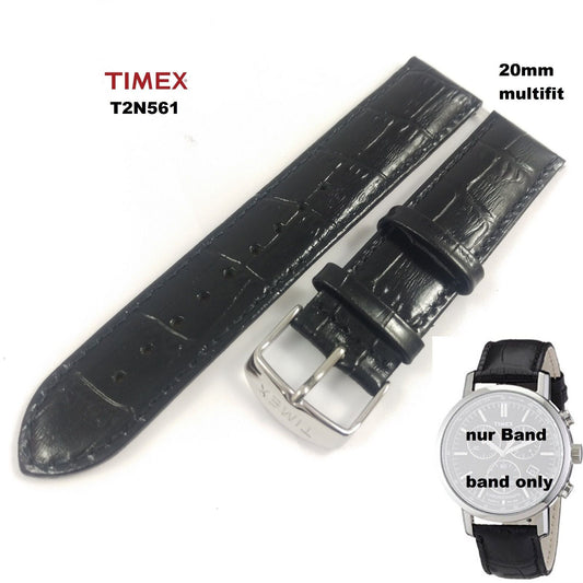 Timex Ersatzarmband T2N561 Dress Sport Chronograph Hochwertiges Leder Ersatzband