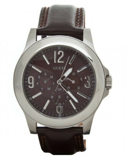 GUESS W95110G1 SCOPE Herrenuhr Lederband braun