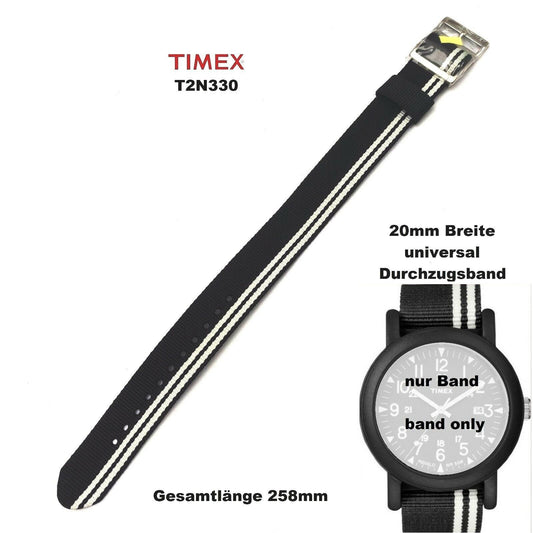 Timex Ersatzarmband T2N330 Camper Modern Heritage - Multifit, Durchzugsband 20mm