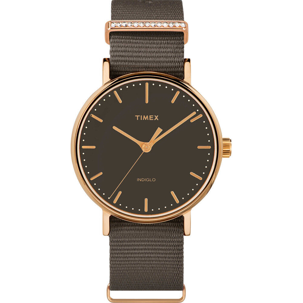 TIMEX Fairfield Crystal TW2R48900 Damen - Nylonband - Edelstahl - Ø37mm