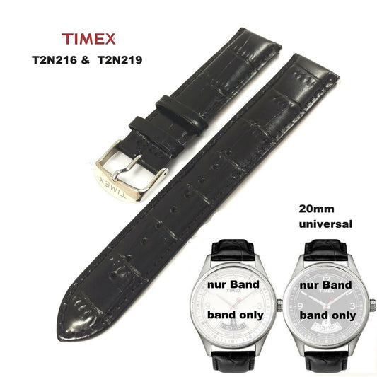 Timex Ersatzarmband T2N216 & T2N219 T-Series Ewiger Kalender hochwertiges Leder