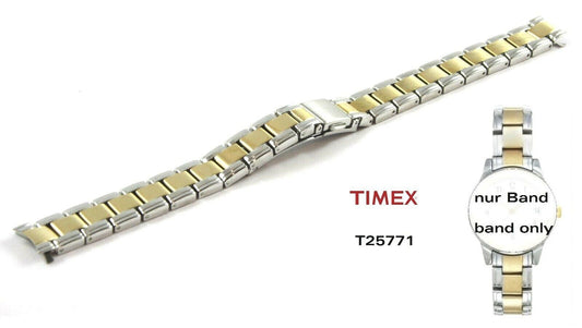 Timex Ersatzarmband T25771 Classics Fashion Two Tone - 12mm Ersatzband Edelstahl