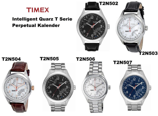 TIMEX Ersatzarmband T2N505 IQ T Series Ewiger Kalender - 20mm Edelstahl Uhr Band