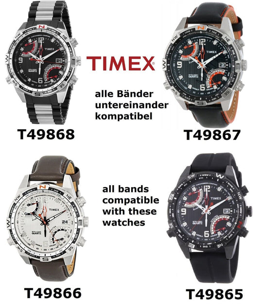 Timex Ersatzarmband T49865 Fly Back Chronograph Compass IQ - Ersatzband Original