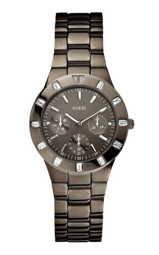 GUESS W0027L1 GLISTEN Edelstahlgehäuse gunmetal