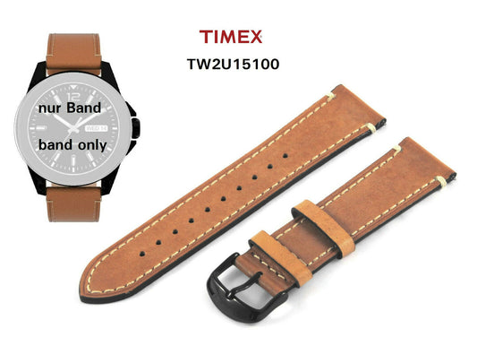 Timex Ersatzarmband TW2U15100 Essex Avenue Quarz - 22mm Lederband universal