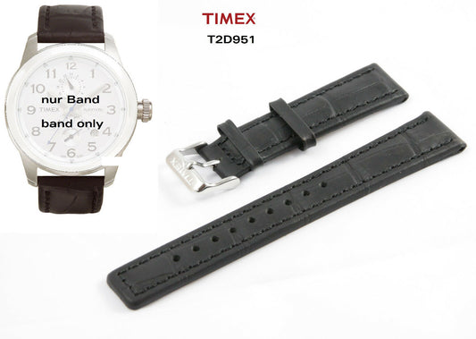 Timex Ersatzarmband T2D951 Automatic Leder 20mm Ersatzband T2D941 T2D931 T2D921