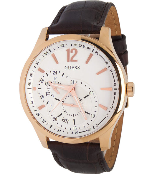 GUESS W95086G2 VESSEL Herrenuhr Lederband braun