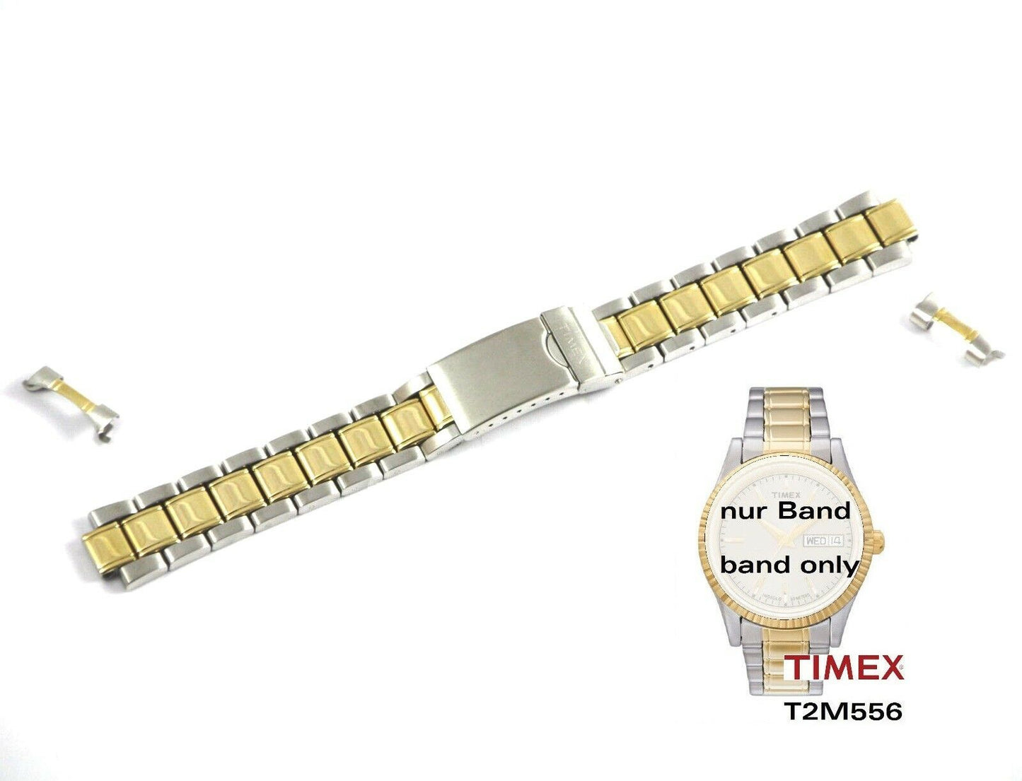 Timex Ersatzarmband T2M556 R Series CITY Herren - passt T2M557 & T2M555 - 18 mm