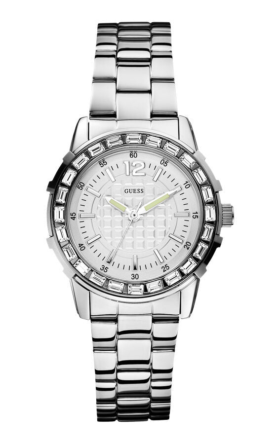 GUESS W0018L1 Damenuhr Girly B - silber - Edelstahlband