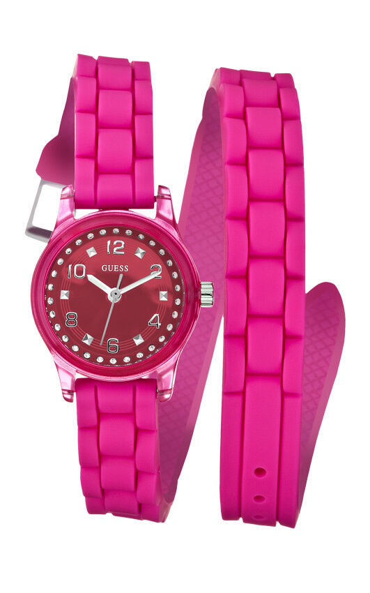 GUESS W65023L3 MICRO MINI Damenuhr pink mit Wickelband