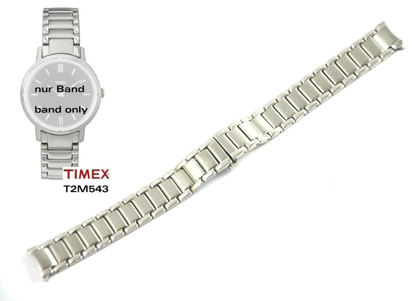 Timex Ersatzarmband T2M543 Serie Elegant Damen Ersatzband - passt T2M544 - 13 mm