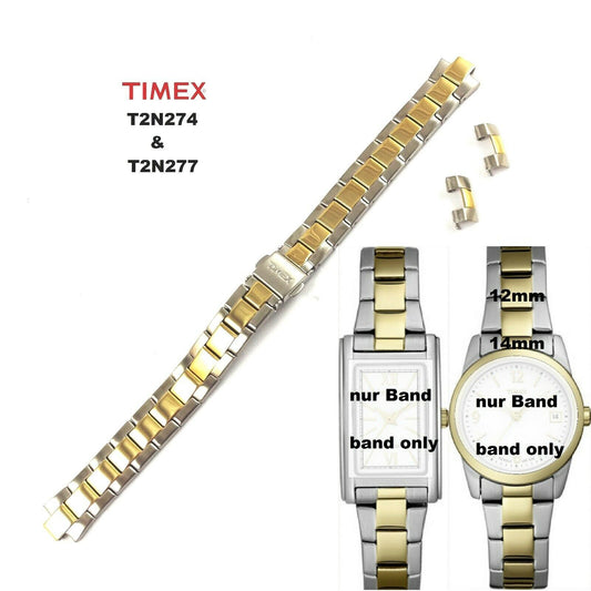 Timex Ersatzarmband T2N274 & T2N277 Damen Partneruhr - fits T2N272 T2N275 T2N278