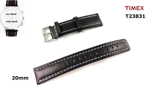 Timex Ersatzarmband T23831 - Leder - 20mm - Ersatzband T23821 T23841 T23851