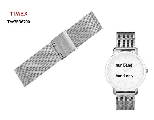 Timex Ersatzarmband TW2R36200 Metropolitan Milanaise - Ersatzband 16mm Edelstahl