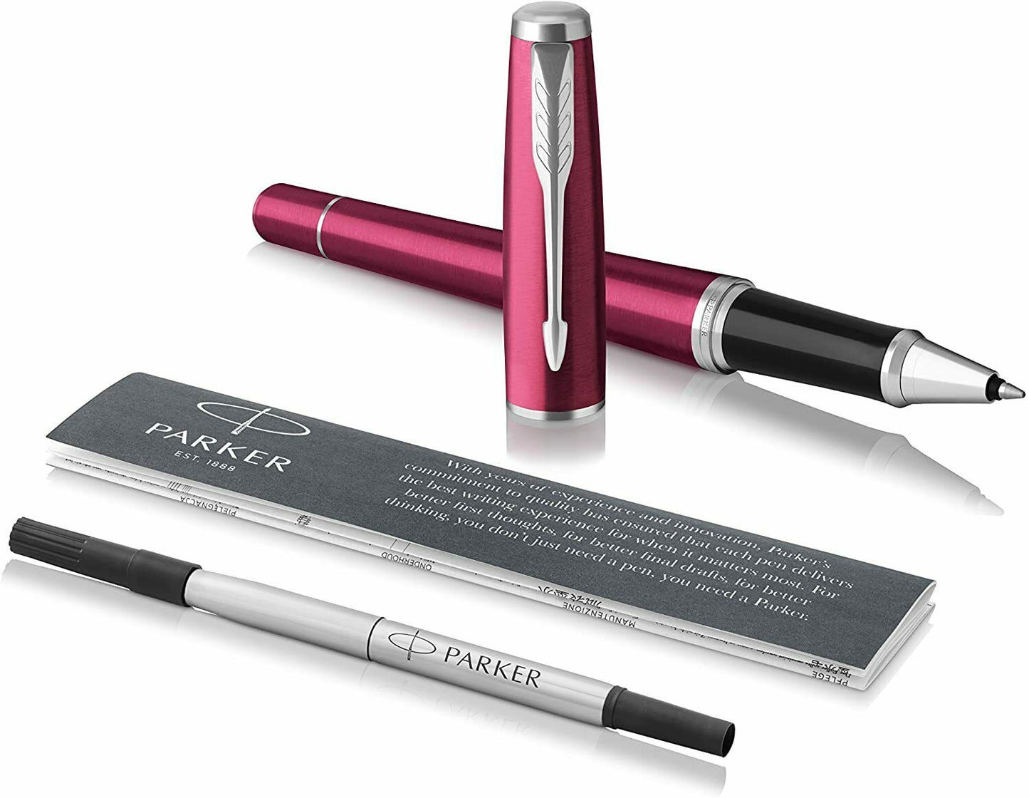 Parker Urban Vibrant Magenta Chrome Trim - Rollerball - Quink Patrone schwarz F