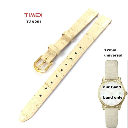 Timex Ersatzarmband T2N251 Classic Dress Damen - 12mm - universal - multifit