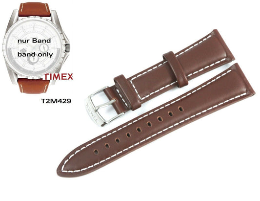 Timex Ersatzarmband T2M429 Retrograde T2M428 T2M430 T2M431 22mm - Leder rotbraun