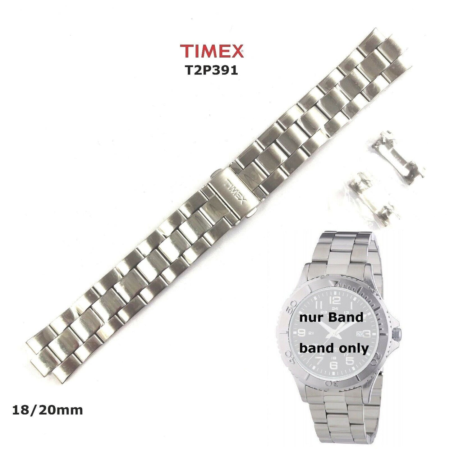 Timex Ersatzarmband für T2P391 Elevated Classic Dress Damen - 18/20mm