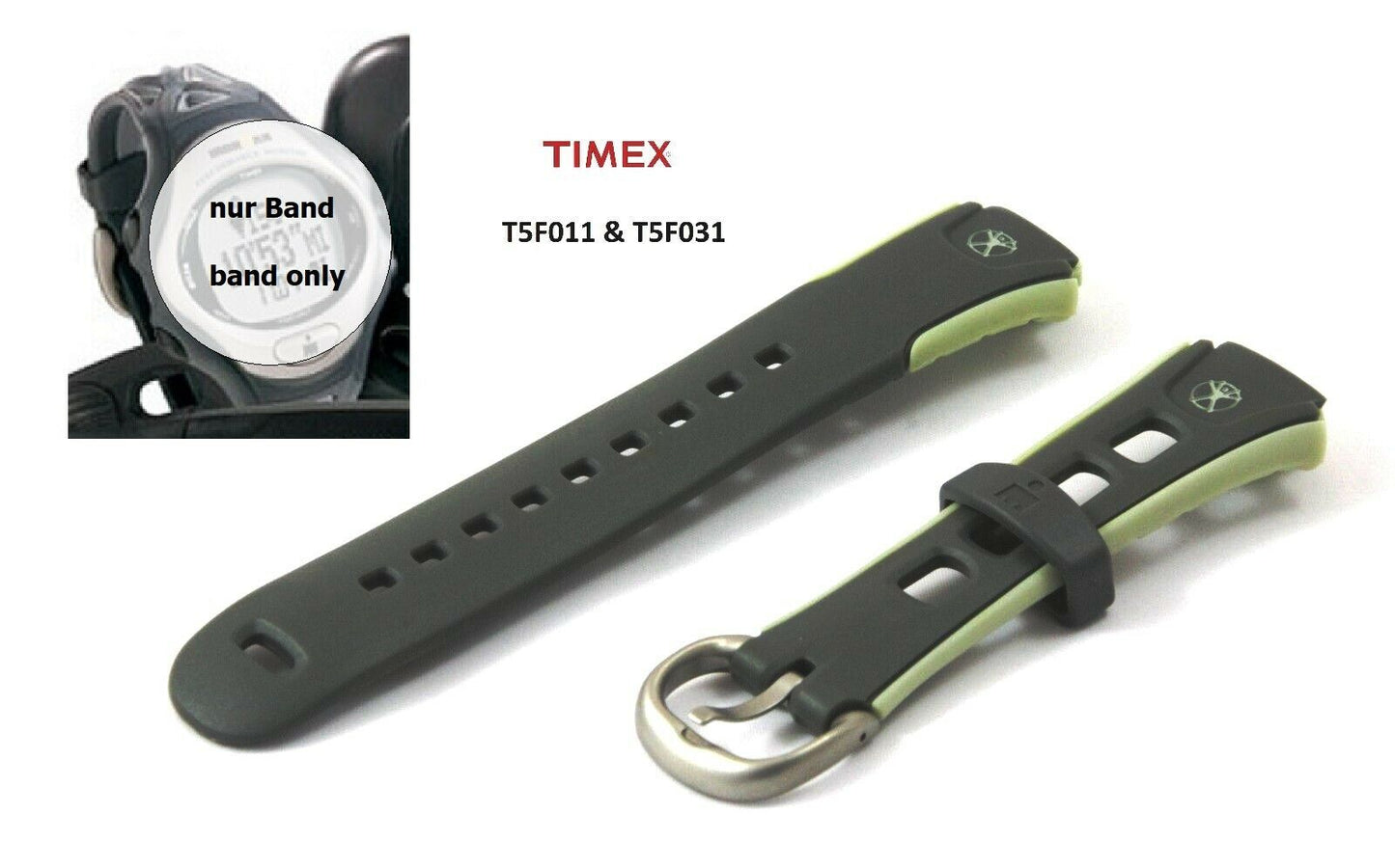 Timex Ersatzarmband T5F011 & T5F031 TIMEX Ironman Triathlon Bodylink Ersatzband