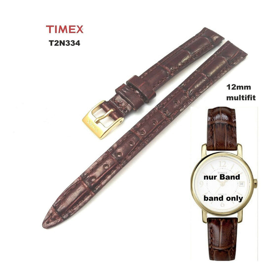 TIMEX Ersatzarmband T2N334 Classic Dress Damen - 12mm universal Ersatzband kroko