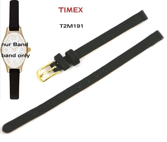 Timex Ersatzarmband T2M191 Classic Damen - Nylon Leder Mix Ersatzband 6mm