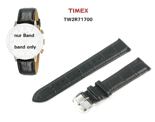 Timex Ersatzarmband TW2R71700 Waterbury Classic - 20mm Lederband kroko universal