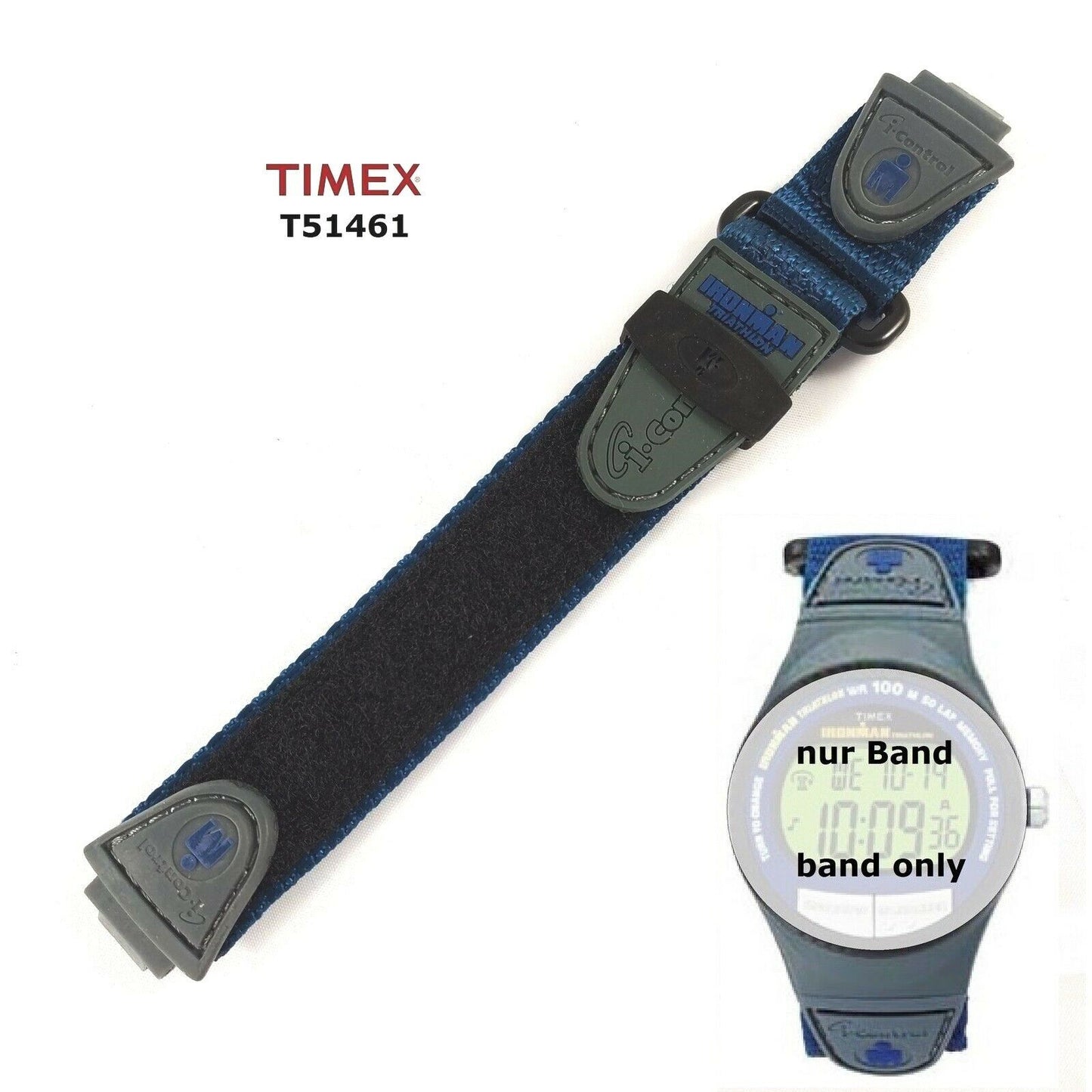 Timex Ersatzarmband T51461 Triathlon i-control 9/16/24mm - T51422 T52191 T51431