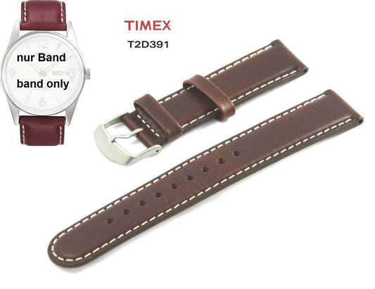 Timex Ersatzarmband T2D391 Ewiger Kalender hochwertiges Ersatzband Leder 20mm