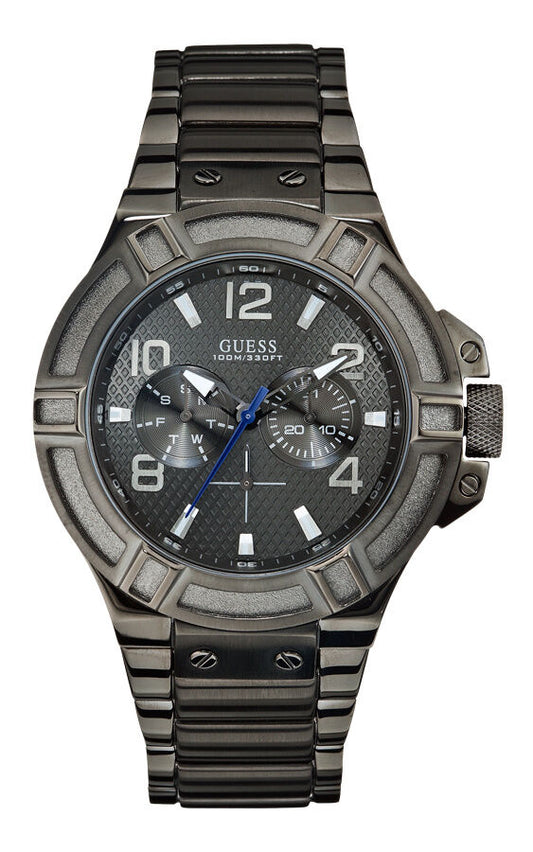 GUESS W0041G1 RIGOR Herrenuhr - Band und Gehäuse Edelstahl ionenplattiert