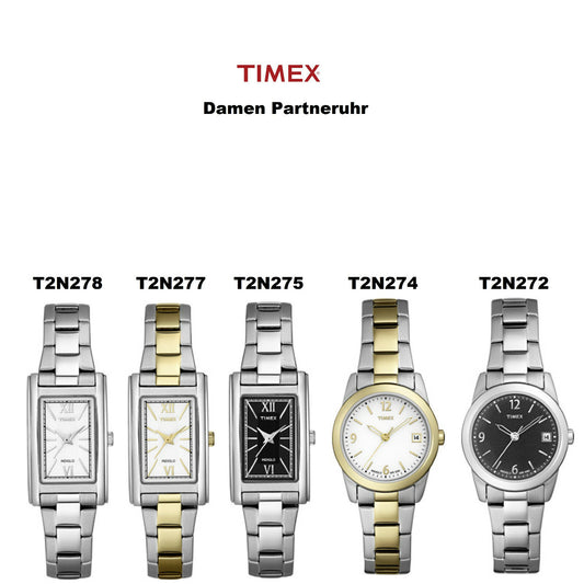 Timex Ersatzarmband T2N274 & T2N277 Damen Partneruhr - fits T2N272 T2N275 T2N278