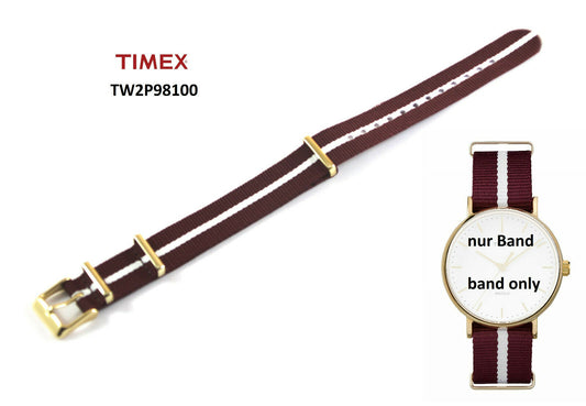 Timex Ersatzarmband TW2P98100 - Textilband - für Timex Weekender Modelle 18mm